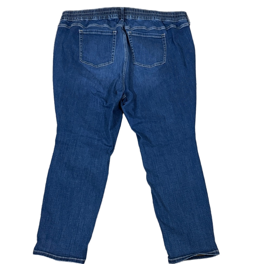 Torrid Dark Blue Pull-On Boyfriend Straight Super Soft Mid-Rise Jean SKU0880 - Picture 12 of 15